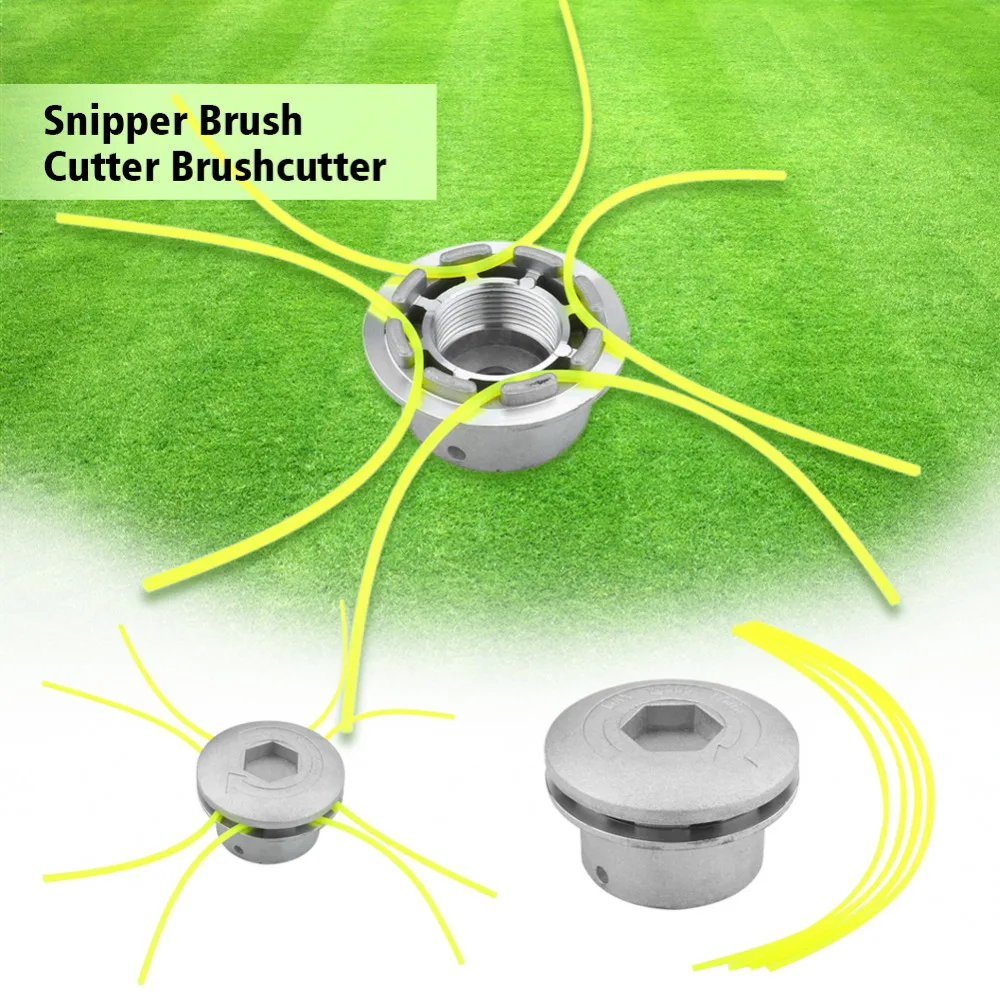 Bonsai Wire Aluminum - หัวเครื่องตัดหญ้าอลูมิเนียมแบบสากลพร้อมหัวตัดแปรง4เส้นหัวไนล่อนสำหรับเครื่องตัดหญ้าสีเงิน
