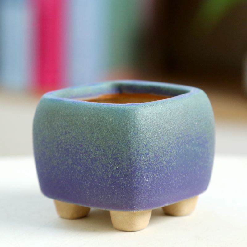 Training Pot Ceramic - MINI เนื้อกระถางดอกไม้เซรามิค,Breathable Thumb หม้อไหล,Handmade หม้อสไตล์จีนบอนไซการฝึกอบรมกระถางดอกไม้งานฝีมือเซรามิค