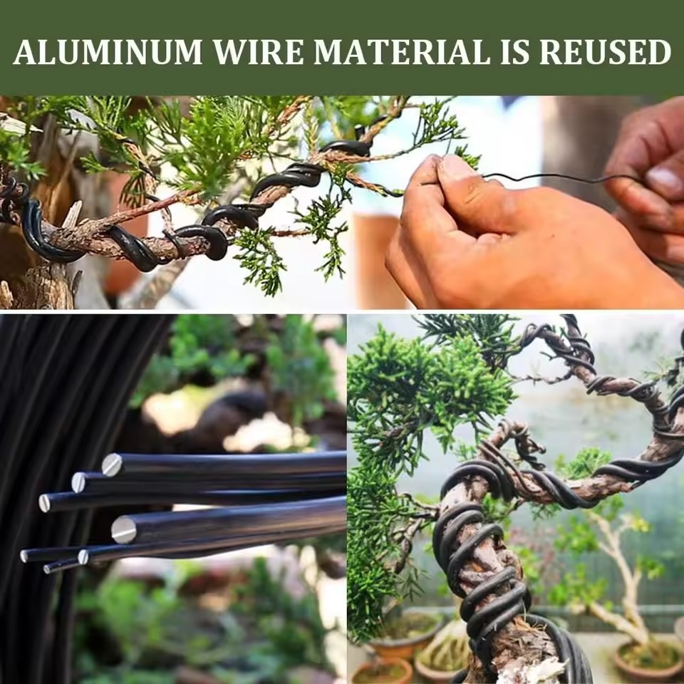 Bonsai Wire Aluminum - ลวดอลูมิเนียมสำหรับจัดแต่งต้นไม้ ขนาด 1/1.5/2/2.5/3/3.5 มม. สำหรับบอนไซ ลวดฝึกบอนไซ