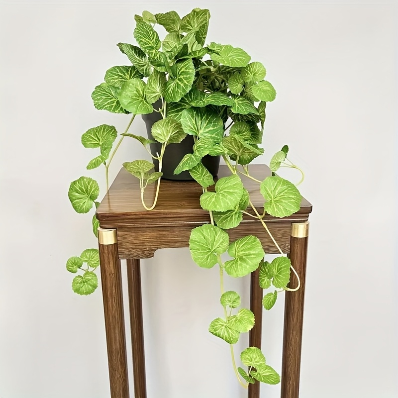 Bonsai Garden Indoor - ต้นไม้ประดิษฐ์แบบแขวน ตกแต่งด้วยใบไม้สีเขียวอมฟ้าเสมือนจริง เหมาะสำหรับตกแต่งสวนทั้งภายในและภายนอกอาคาร
