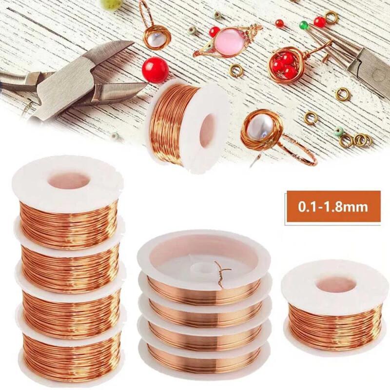 Copper Wire Roll - ลวดทองแดงเปลือย 10 เมตร ลวดทองแดงบริสุทธิ์ T2 ลวดทองแดงแบบม้วน