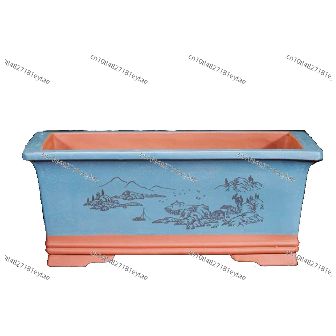 Training Pot Ceramic - กระถางบอนไซขนาดใหญ่คุณภาพสูงแบบไม่เคลือบ, กระถางเซรามิกสำหรับปลูกต้นไม้กลางแจ้ง