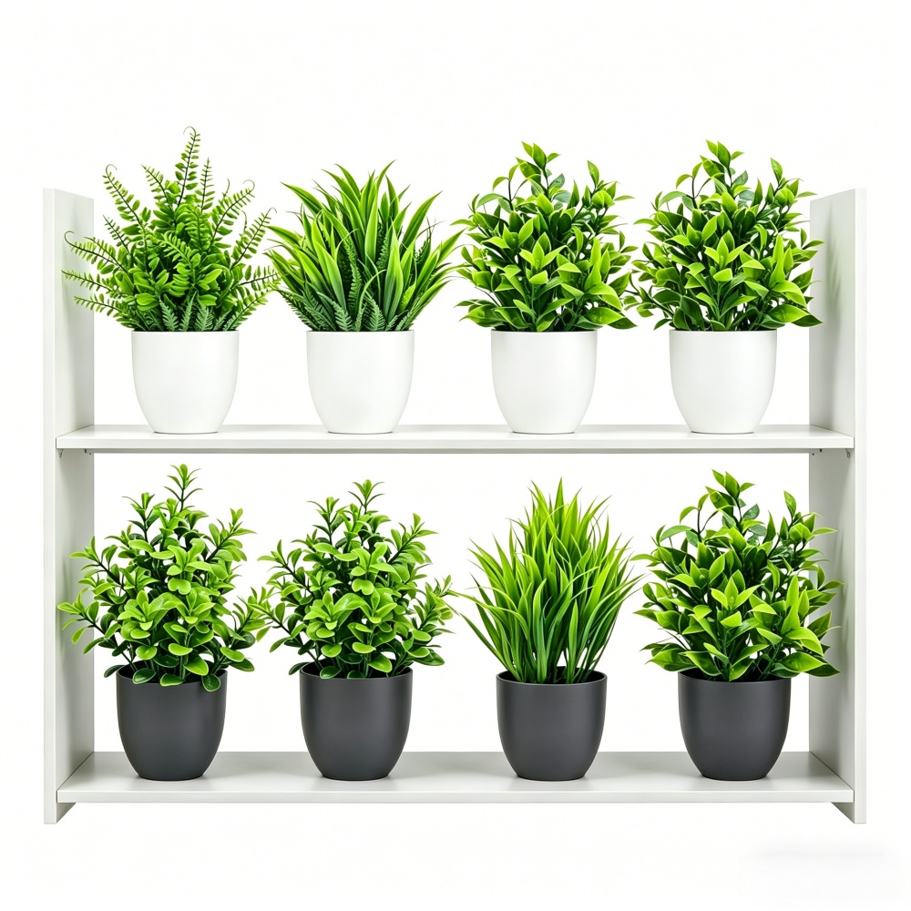Bonsai Garden Indoor - ชุดต้นไม้ประดิษฐ์ขนาดเล็ก 4 ชิ้น/ชุด ตกแต่งภายในและภายนอกอาคาร ต้นบอนไซสีเขียว สำหรับตกแต่งบ้าน