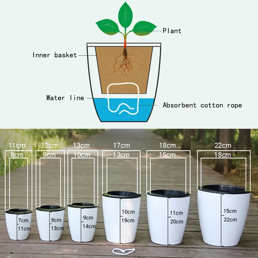 Lazy ดอกไม้หม้อรดน้ำกระถางดอกไ - Bonsai Garden Nursery บทวิจารณ์และราคา