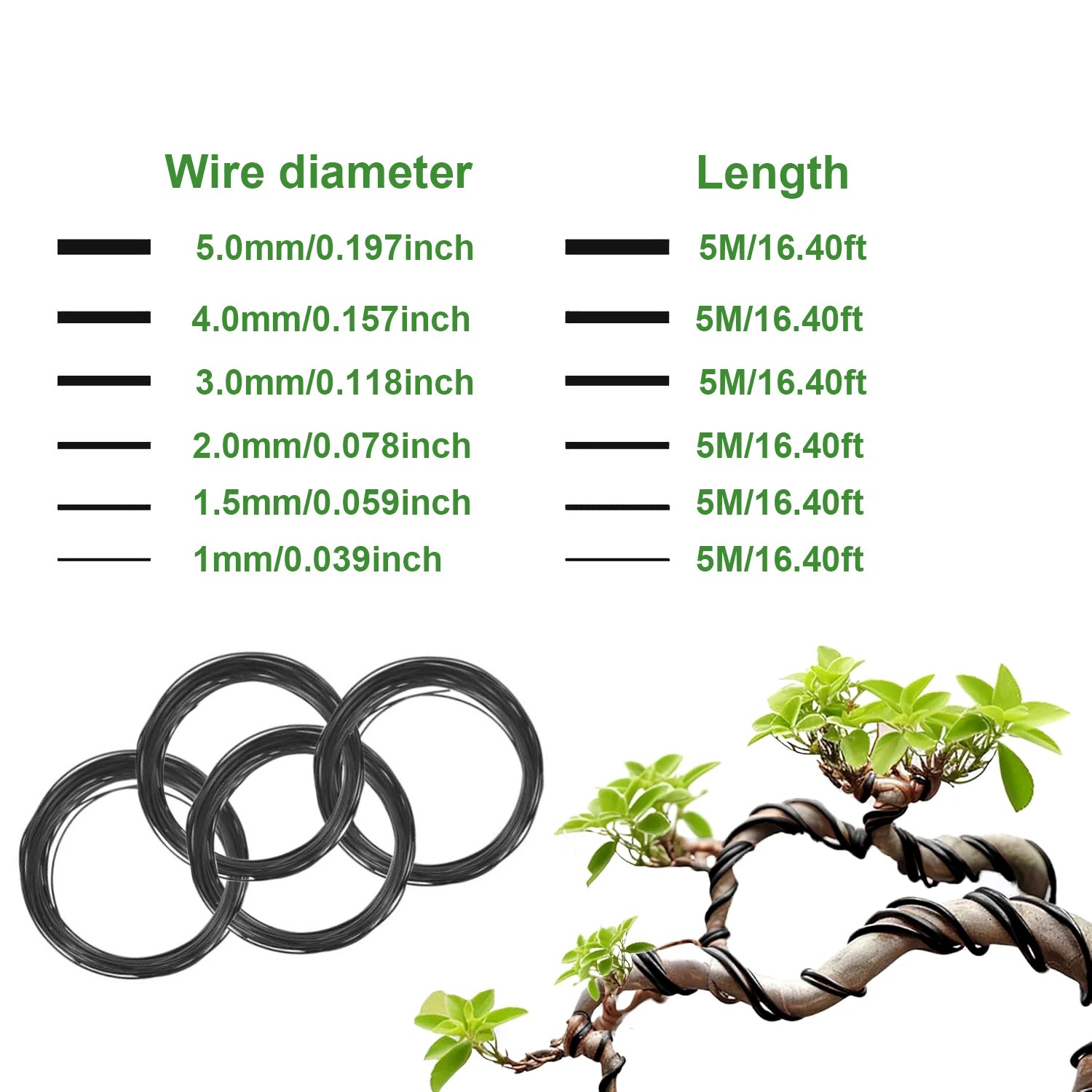 ลวดบอนไซอะลูมิเนียมชุบอโนไดซ์  - Bonsai Wire Aluminum บทวิจารณ์และราคา
