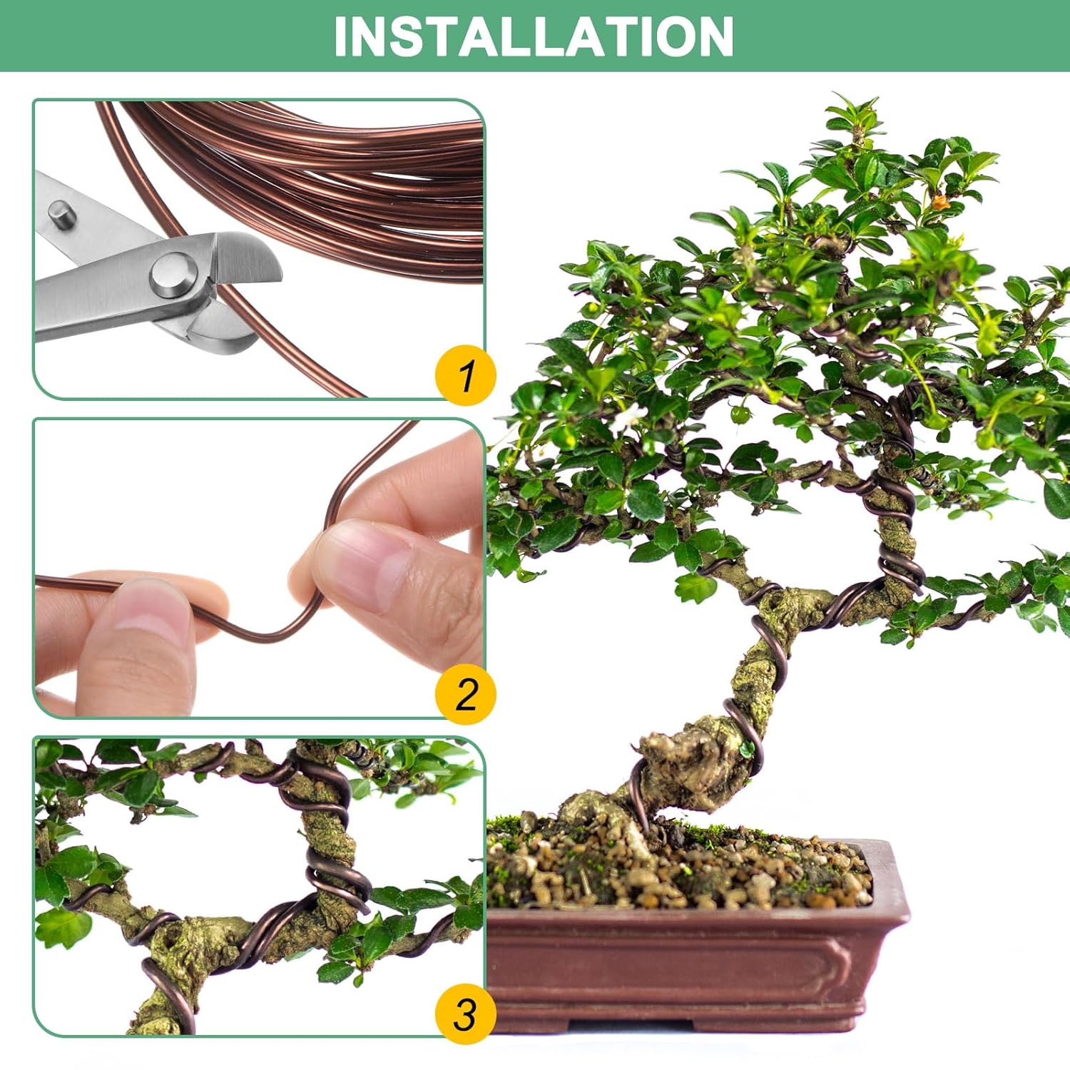 ลวดบอนไซสีน้ำตาลขนาด 16.4 ฟุต  - Bonsai Wire Aluminum บทวิจารณ์และราคา