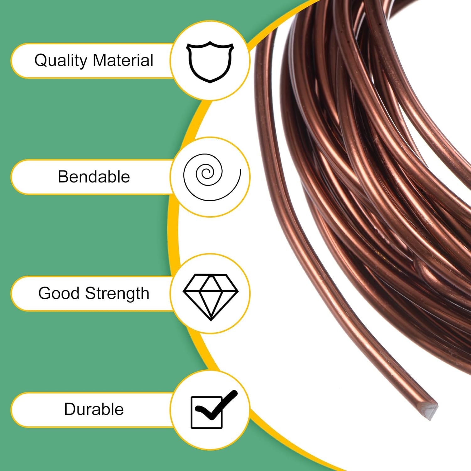 ลวดบอนไซสีน้ำตาลขนาด 16.4 ฟุต  - Bonsai Wire Aluminum บทวิจารณ์และราคา