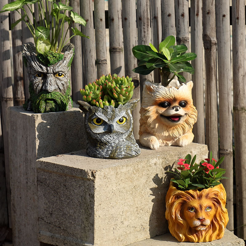 3D สัตว์หัวแจกันรูปการ์ตูนหม้อ - Bonsai Garden Nursery บทวิจารณ์และราคา